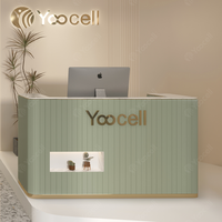 Yoocell table de réception de salon de manucure de qualité supérieure, chaises d'attente de réception modernes, petit bureau de réception