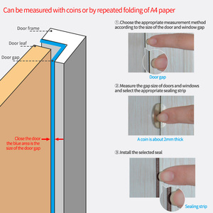 Guarnizione della porta di spogliatura del tempo autoadesiva guarnizione della porta della striscia di tenuta in Silicone per <span class=keywords><strong>porte</strong></span> di Windows - Product Image 6