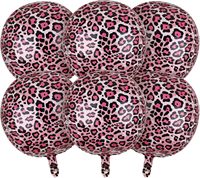 Ballon sphérique 4D de 22 pouces en aluminium auto-scellant, motifs Noël, Disco, Léopard, Football, pour décorations de fête d'anniversaire