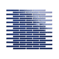 Tuiles de mosaïque en céramique de qualité supérieure, modernes, 12,8 x 95 mm, glaçure cristalline, pointe arrondie, antidérapantes, antibactériennes, durables, en brique réfractaire, pour salle de bain
