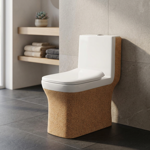 WC en céramique de haute qualité fabriqué en Chine - WC décoratif pour salle de bain à poser au sol, WC monobloc - Product Image 2