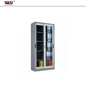 Demei 钢展示柜药物存储铁柜，2 个玻璃门用于药房实验室等。