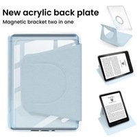 Casing Belakang Transparan Lepas Pasang Khusus untuk Kindle Paperwhite 12th 7''  Auto Sleep Wake Magnetik  Putar Kulit PU  Sarung E-reader