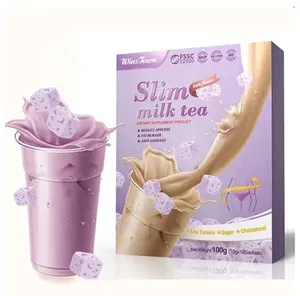 Taro Slim Milk Tea Wholesale Private Label Best Instant Blend Quality Protein Weightloss Tea Premix Functional Powder