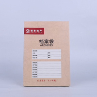 Pochette d'archives en papier imprimée sur mesure avec fermeture à cordon pour le rangement de documents professionnels