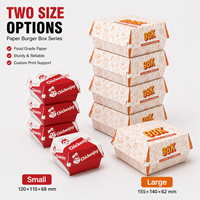 Scatola per Hamburger Personalizzata in Cartone Alimentare Usa e Getta, Confezione da Asporto in Carta Kraft