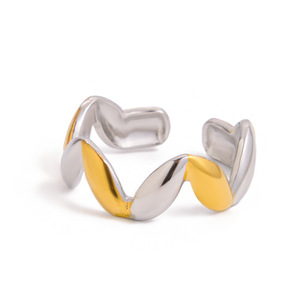 Geometric Titanium Steel <b>Ring</b> Unisex Fashion Jewelry Gift Stackable Design - Product Image 5