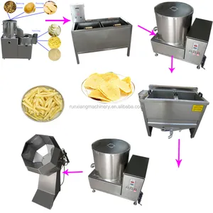 Factory price Semi-automatic French fries processing line Sweet Potato chip slicing machine sweet potato crisp production line