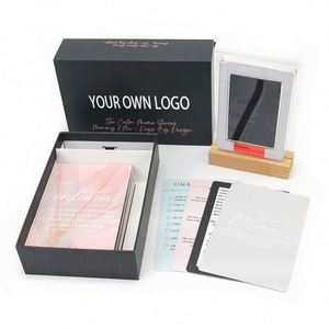 Luxury Custom Affirmation <b>Boxes</b> Wood Stand Brand Quote Inspirational <b>Card</b> With Holder - Product Image 3