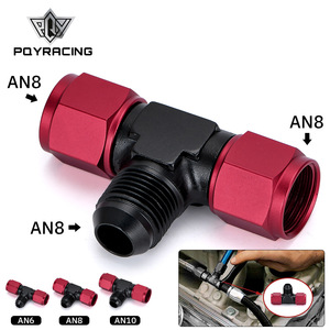 Conector en T Tipo T AN6 AN8 AN10 de Metal Negro para Mangueras de Auto, Accesorio para Modificación de Vehículos - Product Image 4