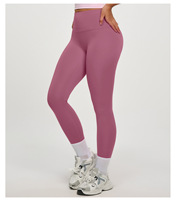 Pantalon de yoga sport taille haute effet push-up, gainant ventre plat, en Spandex/Polyester haute élasticité, longueur intégrale, design uni