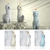Molde de Silicona 3D de Alpaca, Forma de Animal Creativa, Resistente a Altas Temperaturas y Fácil de Limpiar, Herramienta para Hornear Velas y Manualidades