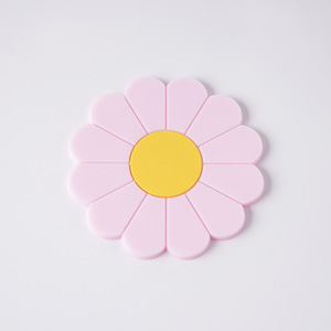 Simple Spring Floral Coasters with Holder Drink Coasters Vintage flower Rubber <b>Cup</b> <b>Mat</b> for Home Kitchen Office Party Tab 7*7cm - Product Image 5