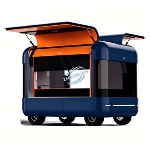 Mobile Electric Street Beverage Cart Retro Coffee Ice Cream Vending Trailer Outdoor Business Food Truck - Product Image 4