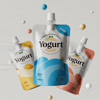 Pochette souple refermable avec bec verseur pour yaourt et boissons lactées matinales – Format Mono-PE