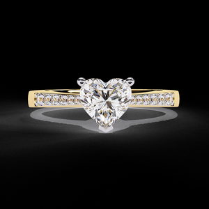 Hot Selling Womens 18K Rose Gold Heart Cut Natural Diamond Solitaire Engagement Ring 0.70 Carat IGI Certified - Product Image 1