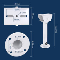 Support mural universel en alliage d'aluminium pour caméra de sécurité CCTV, diamètre du tuyau 20 cm, 0,2 m, 37 mm, support vertical en forme de I