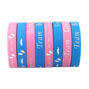 Pulsera de silicona con estampado de Team Boy Girl, pulsera de goma colorida, accesorio decorativo de joyería no tóxico - Product Image 4