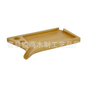 Bandeja para cigarrillos de bambú, 13,2x10x1,5 cm, forma de embudo ranurada para enrollar y guardar, estilo sencillo - Product Image 5