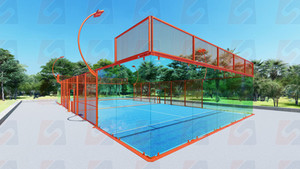 Costo de pista de Pádel Ventas calientes Mejor precio pista de pádel <span class=keywords><strong>cancha</strong></span> panorámica completa - Product Image 4