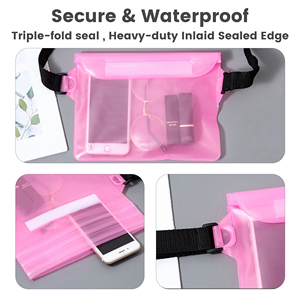 Sac banane étanche transparent personnalisé avec logo, universel pour la natation sous-marine, sacoche de téléphone portable en PVC, sacoche bandoulière - Product Image 3