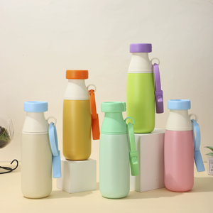 New Product Hight Quality Bpa-free Leak Proof 17oz Insulated Stainless Steel Water Bottle <b>With</b> Spout Lid & <b>Straw</b> Silicone Handle - Product Image 1