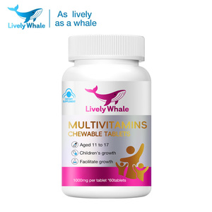 Lively WhaleComplete Multivitamine pour enfants avec vitamines et minéraux essentiels OEMODM <span class=keywords><strong>Source</strong></span> Factory Personnalisation de la marque privée - Product Image 1