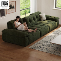 Ensemble de canapés modulaires modernes avec tissu en chenille, assise profonde, coussins moelleux et fonctions inclinables pour salon
