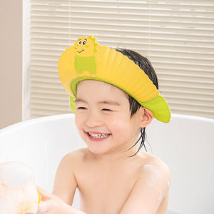 Gorro de ducha para bebé, ajustable, impermeable, con protección para los oídos, diseño de dinosaurio, para el baño de los niños - Product Image 3