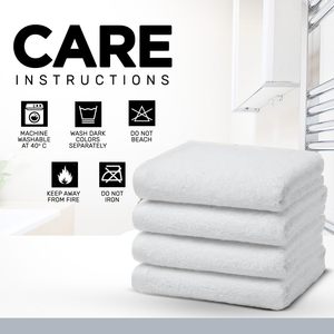 Serviette de bain tissée en coton 100% de luxe |   Qualité hôtelière douce 500-600 GSM |   Blanc 70x140cm |   Stock disponible en entrepôt UE - Product Image 3