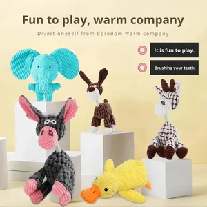 25cm respetuoso con el medio ambiente Golden Sea Durable amarillo de goma calmante pato perro juguete felpa Squeak masticar juguetes para perros - Product Image 3