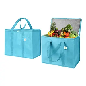 Custom Logo Cheap Insulated Non Woven Thermal Food Deliver Tote Lunch Cooler Bag