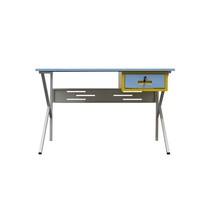 Escritorio de Oficina Minimalista con Patas Metálicas en Forma de K y Superficie Personalizable para Oficina y Sala de Estudio