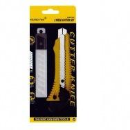 มีดคัตเตอร์ 18 มม. มีดอเนกประสงค์ สีแดง สแตนเลสสตีล ความยาวรวม 154 มม. พร้อมใบมีดสำรอง สำหรับแกะพัสดุ จดหมายด่วน ใช้งานกลางแจ้ง - Product Image 3