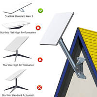 Kit de montage mural et de toit pour antenne Starlink Gen 3 V3 Standard, adaptateur de tuyau, support robuste résistant aux intempéries et à la rouille, réglable pour l'extérieur