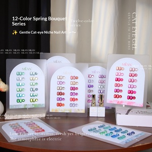 ชุดยาทาเล็บเจลสีสันสดใส 12 สี ปลอดสารพิษ ยี่ห้อ <span class=keywords><strong>Milan</strong></span> Designer ขายดี พร้อมลูกปัดแก้ว แต่งเล็บแบบตาแมว สำหรับมืออาชีพ ขายส่ง - Product Image 5