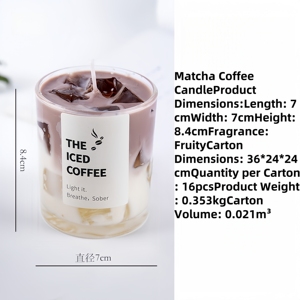 Matcha gelatina di cera ghiacciata tazza di caffè Aroma candela profumata per camera da letto profumo candela senza fumo atmosfera romantica atmosfera - Product Image 5