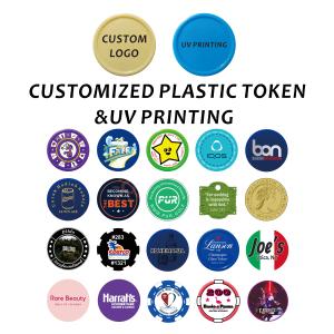 Jetons de poker vierges personnalisables avec logo, en plastique composite, pour la vente en gros à prix abordable, idéaux pour les événements promotionnels et les cadeaux. - Product Image 6