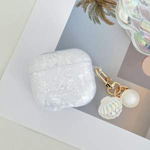 Jolies filles perle coquille pendentif décoration motif casque couverture accessoire pour <span class=keywords><strong>Airpods</strong></span> Pro Case - Product Image 3