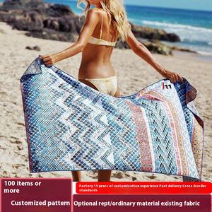 Toalla de playa de microfibra de gran tamaño resistente a la arena diseño personalizado niños adultos lujo ligera al por mayor - Product Image 2