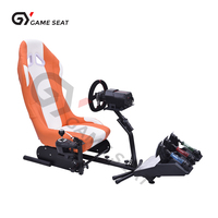 Siège de simulateur de course pliable et réglable GY029, compatible avec les volants Logitech Thrustmaster