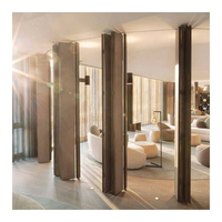Porte de pliage verticale transparente automatique de polycarbonate de diviseur de conception élégante extérieure