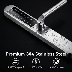 Serrure de porte intelligente IP64 Tuya TTlock en acier inoxydable 304 avec empreinte digitale Cloud 5-1, déverrouillage intelligent pour <span class=keywords><strong>Airbnb</strong></span>, hôtels, bureaux - Product Image 2