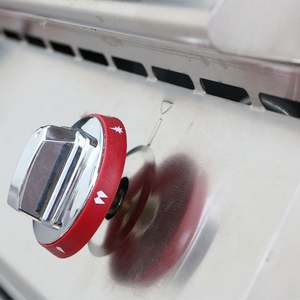 Friteuse à gaz professionnelle verticale en acier inoxydable, personnalisée, à un seul cylindre, avec 2 paniers, minuteur et armoire - Product Image 5