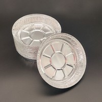 Bol rond jetable en aluminium avec couvercle pour la livraison de repas à emporter en restaurant, boîte alimentaire circulaire en aluminium pour soupes chaudes