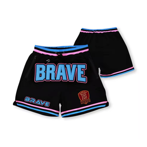 Op maat gemaakte hittetransferprint sportkleding heren mesh vochtregulerende wijde basketbalshorts met lichtgewicht stof - Product Image 1