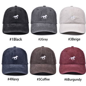 <span class=keywords><strong>Gorra</strong></span> <span class=keywords><strong>de</strong></span> Béisbol Retro Lavada con Bordado <span class=keywords><strong>de</strong></span> <span class=keywords><strong>Caballo</strong></span> Galopante Blanco, Unisex, 100% Algodón, 6 Paneles, para Todas las Estaciones, Estilo Casual, Deportivo, Ligero y Chic - Product Image 2