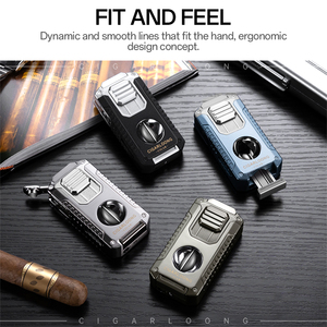 Cigarloong - Encendedor <span class=keywords><strong>de</strong></span> Cigarros Multifuncional 5 en 1, Resistente al Viento, <span class=keywords><strong>de</strong></span> Aleación <span class=keywords><strong>de</strong></span> Zinc, <span class=keywords><strong>con</strong></span> Cortador <span class=keywords><strong>de</strong></span> Cigarros, Soporte para Taladro y Aguja - Product Image 2