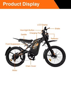 Motocicleta Deportiva GT2000 con Motor sin Escobillas de 2000W, 48V, 7 Velocidades, Cuadro de Aluminio, Alarma Antirrobo Integrada, Bicicleta Rápida - Product Image 6