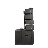 Système de sonorisation actif Accuracy Pro Audio CLA210A avec deux enceintes Line Array de 10 pouces et un caisson de basses de 18 pouces
